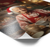 Frau Santa Baking Cake Fotodruck (Ecke)