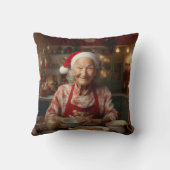Frau Santa Baking Cake Kissen (Rückseite)