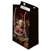 Frau Santa Baking Cake Kleine Geschenktüte (Vorderseite Schrägansicht)