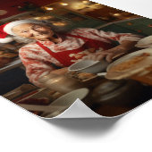 Frau Santa Baking Cake Poster (Ecke)