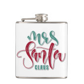 Frau Santa Claus Flachmann (Vorderseite)
