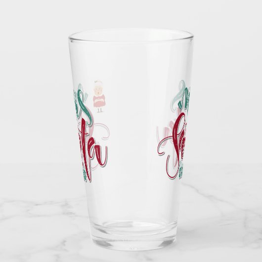 Frau Santa Claus Glas (Links)