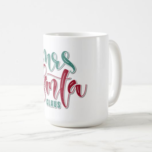 Frau Santa Claus Kaffeetasse (VorderseiteRechts)