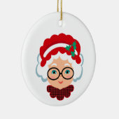 Frau Santa Claus Keramik Ornament (Rechts)
