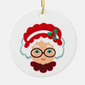 Frau Santa Claus Keramik Ornament (Vorne)