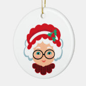 Frau Santa Claus Keramik Ornament (Links)