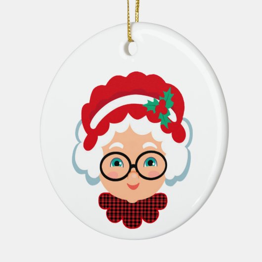 Frau Santa Claus Keramik Ornament (Links)