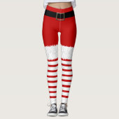 Frau Santa Claus Leggings (Vorderseite)
