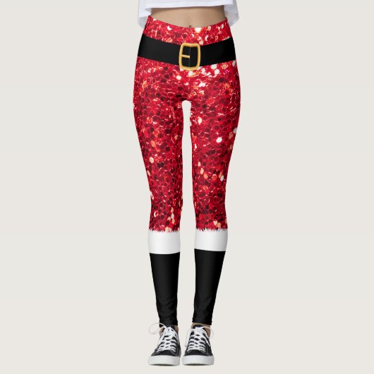 Frau Santa Claus Leggings (Vorderseite)