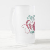 Frau Santa Claus Mattglas Bierglas (Vorderseite Links)