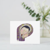 Frau schläft. postkarte (Stehend Vorderseite)