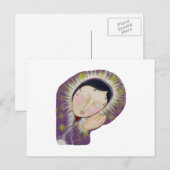 Frau schläft. postkarte (Vorne/Hinten)