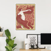 Frau & Schlange - Jugendstil - Jugend Poster (Heimbüro)