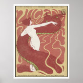 Frau & Schlange - Jugendstil - Jugend Poster (Vorne)
