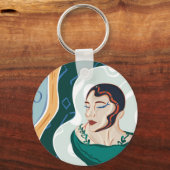 Frau Schlange - Schlangenkopfmutter Schlüsselanhänger (Vorderseite)