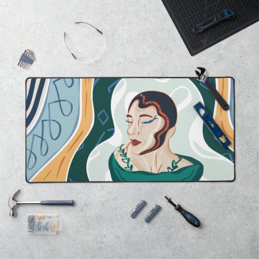 Frau Schlange - Schlangenkopfmutter Schreibtischunterlage (Arbeitsplatz)