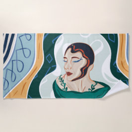 Frau Schlange - Schlangenkopfmutter Strandtuch