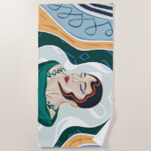 Frau Schlange - Schlangenkopfmutter Strandtuch (Vorderseite)