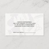 Frau schneidet Haare | Hair Stylist Terminkarte (Rückseite)