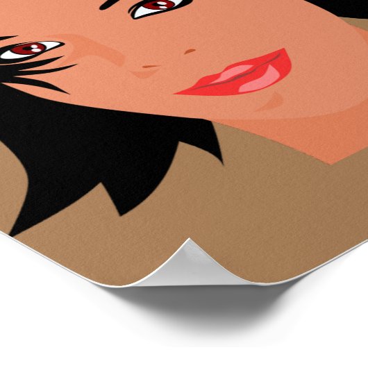 Frau schöne Gesicht hübsche Poster (Ecke)