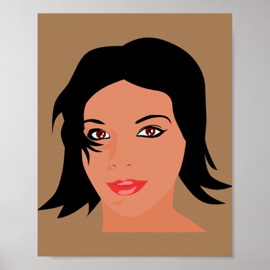 Frau schöne Gesicht hübsche Poster (Vorne)