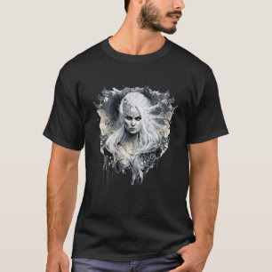 Frau Schönheit Portrait Fantasy Malerei Wildes Leb T-Shirt