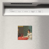 Frau schreibt einen Brief Magnet (In Situ (Geschirrspüler))