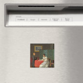 Frau schreibt einen Brief Magnet (In Situ (Geschirrspüler))