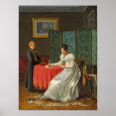 Frau schreibt einen Brief Poster (Vorne)