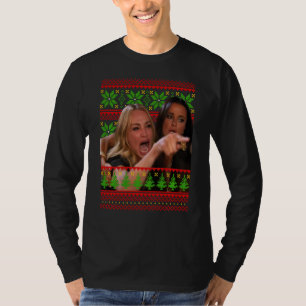 Frau schreien an einer Katze Meme Funny Ugge Weihn T-Shirt