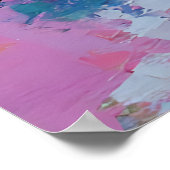 Frau Schreit Abstrakt Farben Expressive Acrylmaler Poster (Ecke)