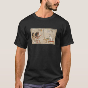 Frau schreit bei Cat Meme altägyptischen Symbolen T-Shirt