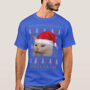 Frau schrie an einer Katze Ugly Weihnachts-Pullove T-Shirt