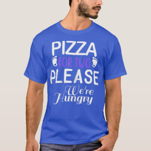 Frau Schwangere Frau Baby Footprint Pizza Lover22 T-Shirt