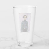 Frau Schwarz (von Edvard Munch) Glas (Rückseite)