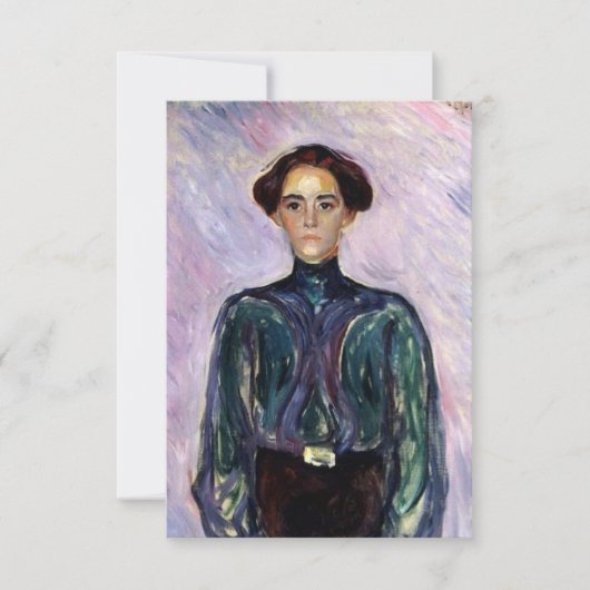 Frau Schwarz (von Edvard Munch) Karte (Vorderseite)