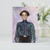 Frau Schwarz (von Edvard Munch) Karte (Stehend Vorderseite)