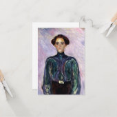 Frau Schwarz (von Edvard Munch) Karte (Vorderseite/Rückseite Beispiel)