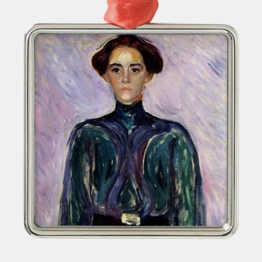 Frau Schwarz (von Edvard Munch) Ornament Aus Metall (Vorne)