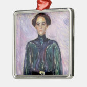 Frau Schwarz (von Edvard Munch) Ornament Aus Metall (Links)