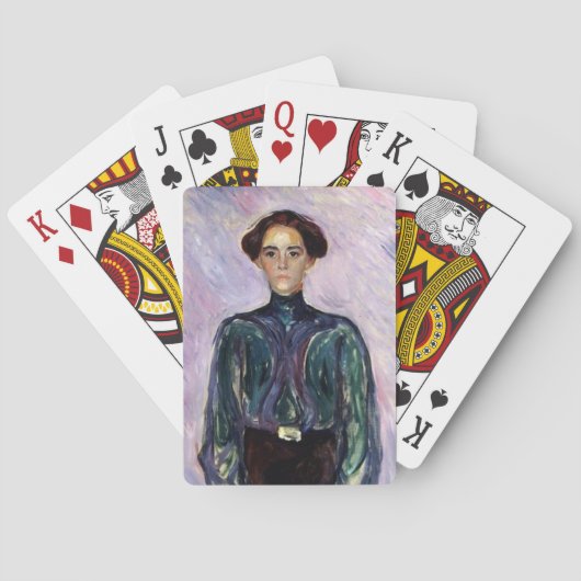 Frau Schwarz (von Edvard Munch) Spielkarten (Rückseite)