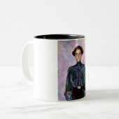 Frau Schwarz (von Edvard Munch) Zweifarbige Tasse (Vorderseite Links)