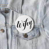 Frau Schwarze Schrift Knopf Button (Beispiel)