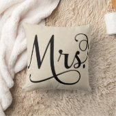 Frau | schwarzes Skript Kissen (Decke)