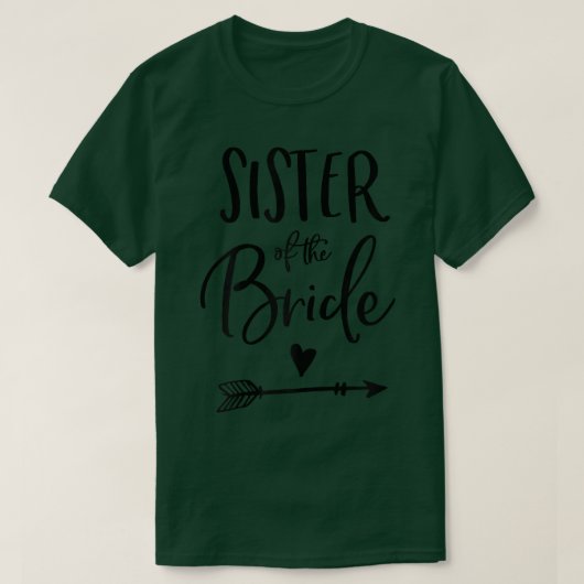 Frau Schwester des Bride Arrow Herzens T-Shirt (Design vorne)