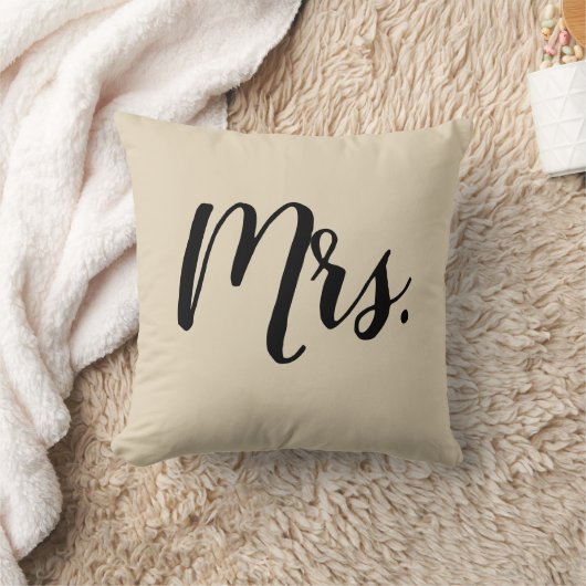 Frau Script Bedroom Wedding Pillow Kissen (Decke)