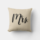 Frau Script Bedroom Wedding Pillow Kissen (Vorderseite)