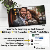 Frau Script Heart Arrows Newlywed Schreibtischunterlage