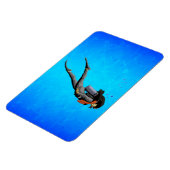 Frau SCUBA Diving Magnet (Linke Seite)