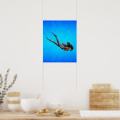 Frau SCUBA Diving Poster (Küche)